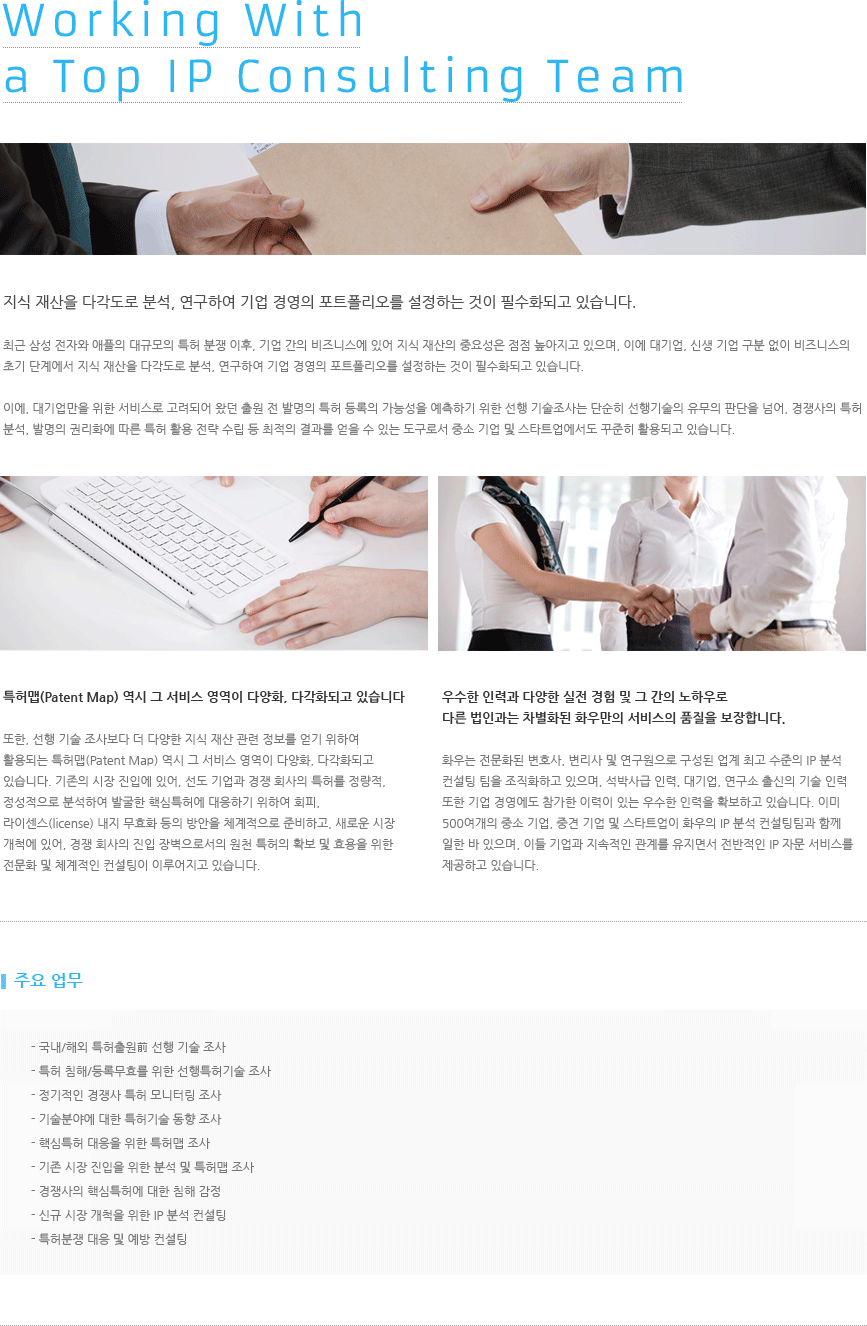 Working With a Top IP Consulting Team 